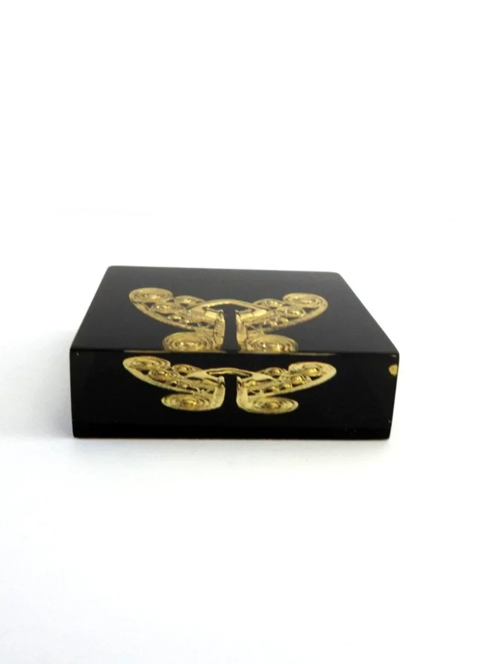 Vintage Colombian Gold Museum Butterfly Paperweight Tairona Pre-Columbian Repr
